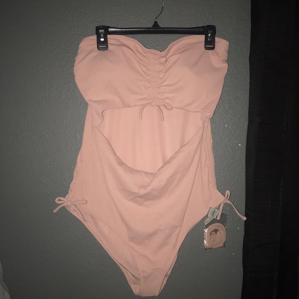 AERIE RIBBED CUT OUT ONE PIECE SWIMSUIT